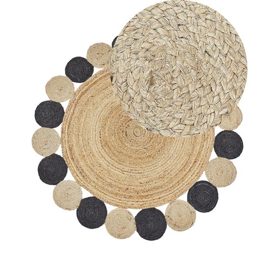 Matto VOSTAN Musta ø 140 cm juutti