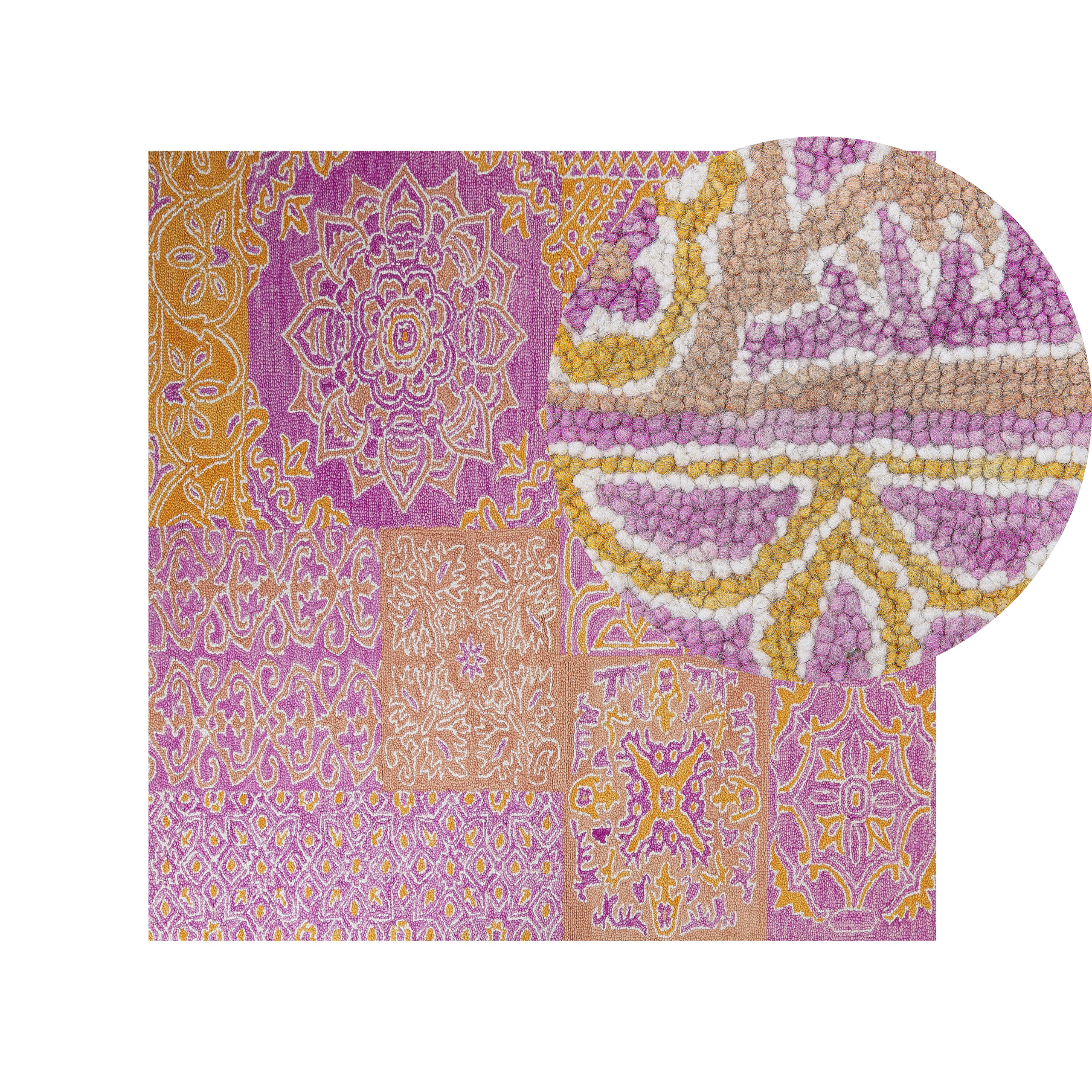 Matto AVANOS Vaaleanpunainen 200 x 200 cm villa