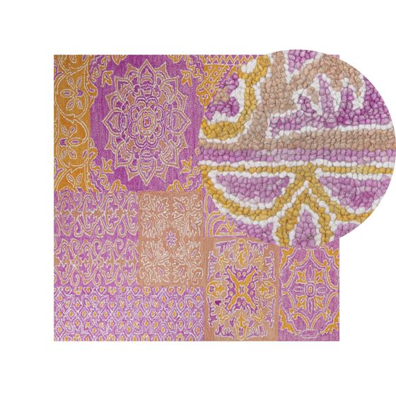 Matto AVANOS Vaaleanpunainen 200 x 200 cm villa