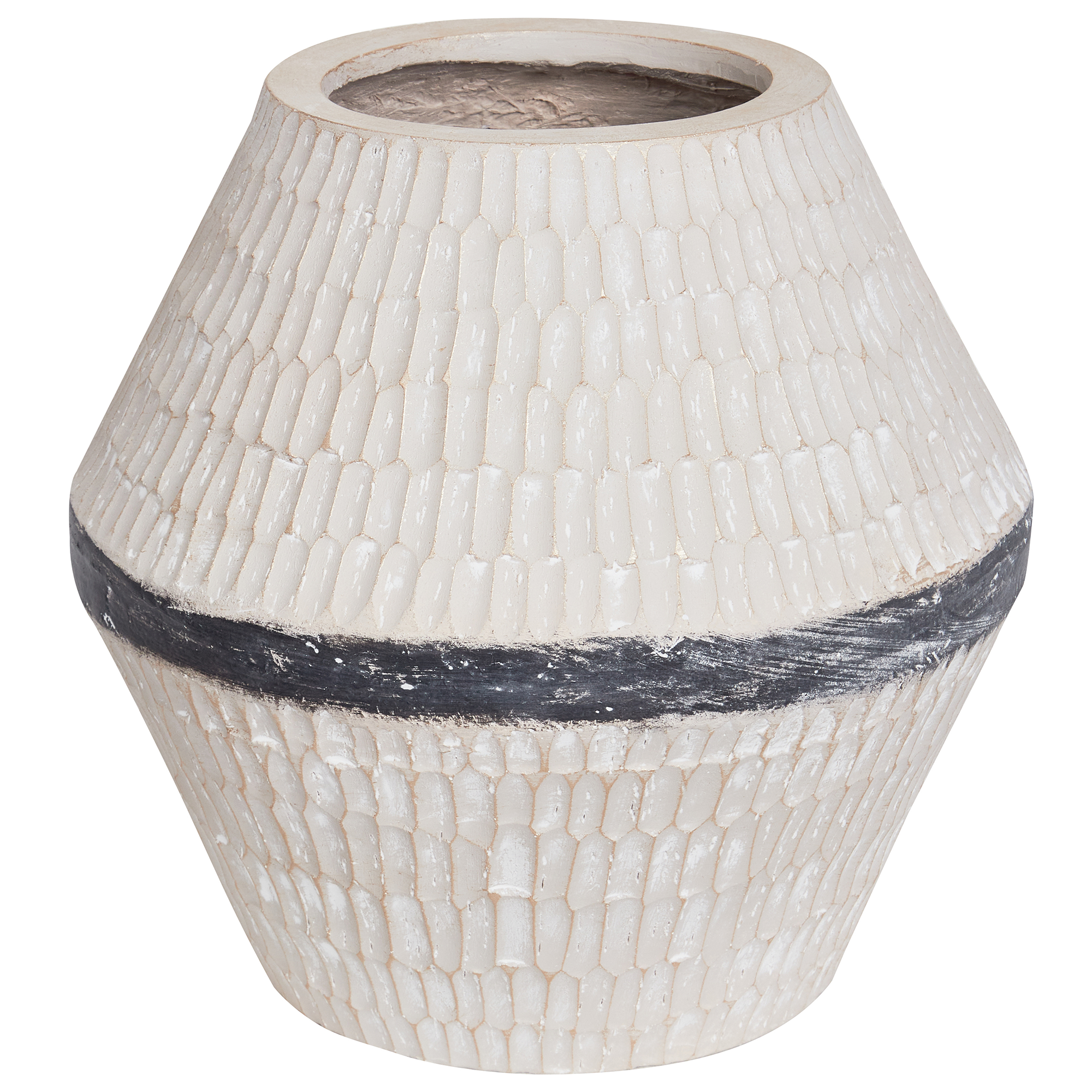 Kukkamaljakko ARUNCUS 30 cm Keramiikka Beige