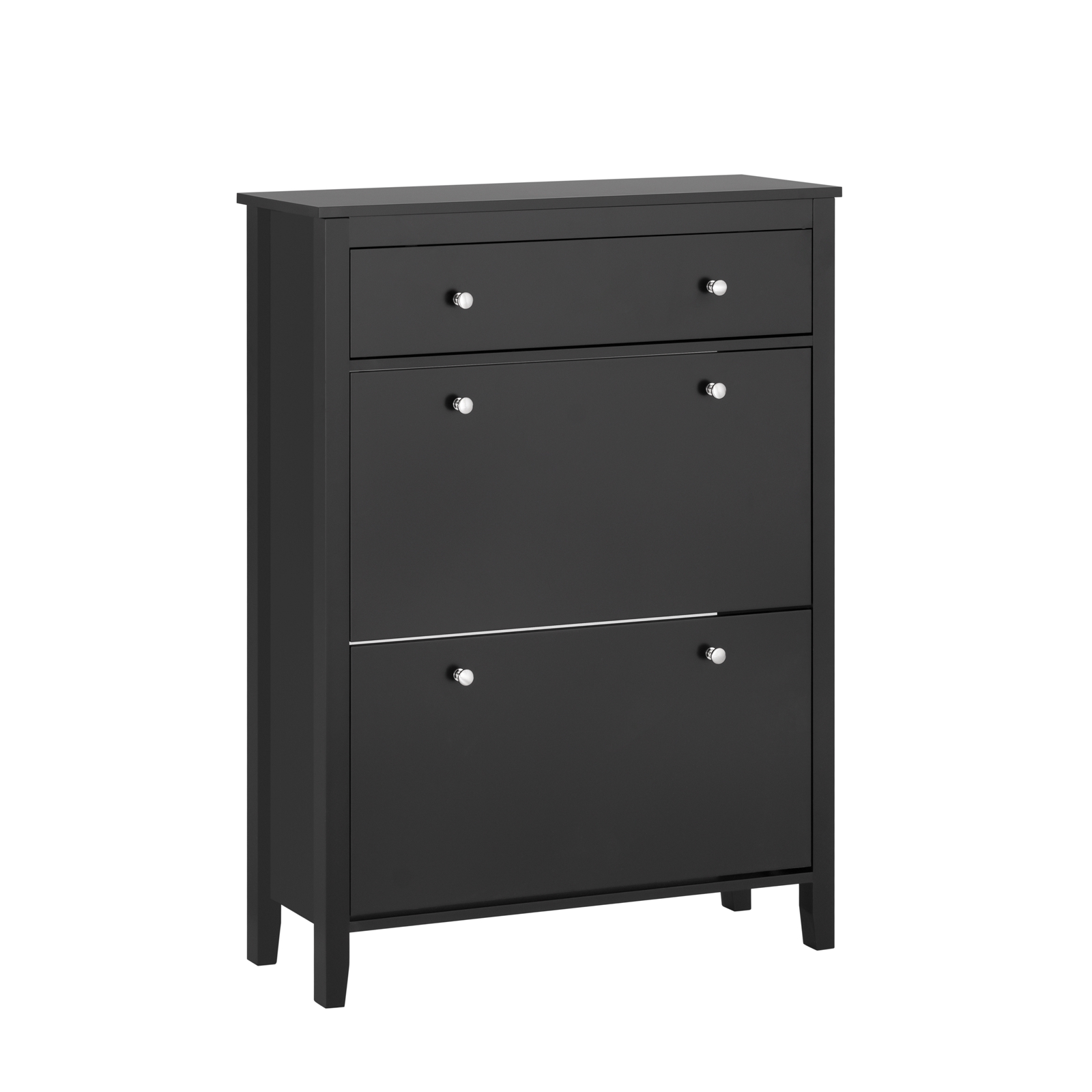 SoBuy kenkäkaappi FSR89-SCH 2-istuttava laatikko, musta