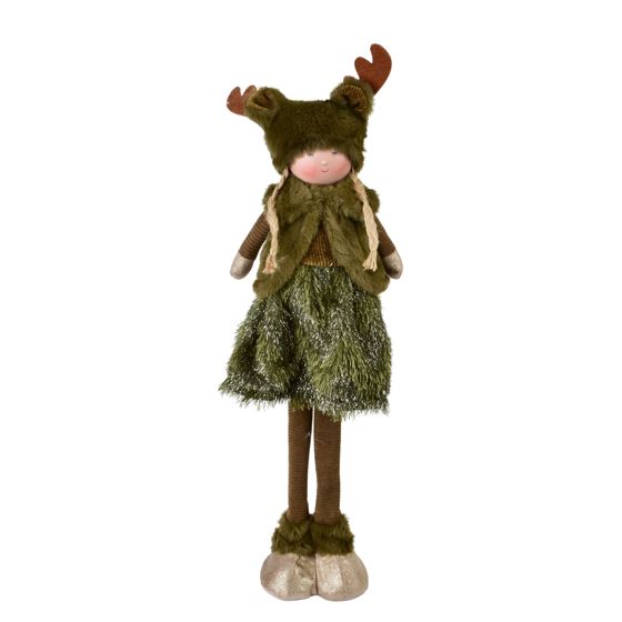 Pehmohahmo SANTA LILA oliivinvihreä/beige/ruskea tekstiili 16x12x54 cm