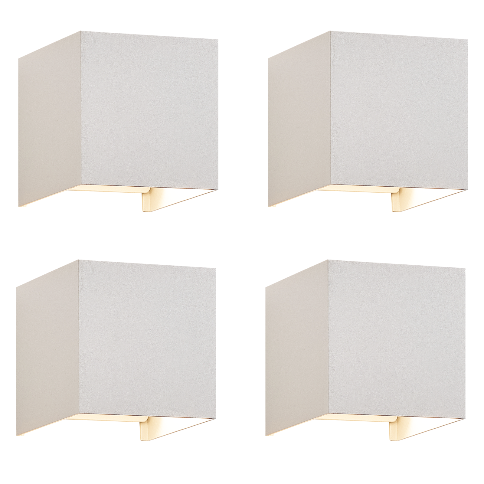 NETTLIFE 4 LED-ulkoseinävalaisimen setti, lämmin valkoinen IP65, kotiin, makuuhuoneeseen, eteiseen, portaikkoon