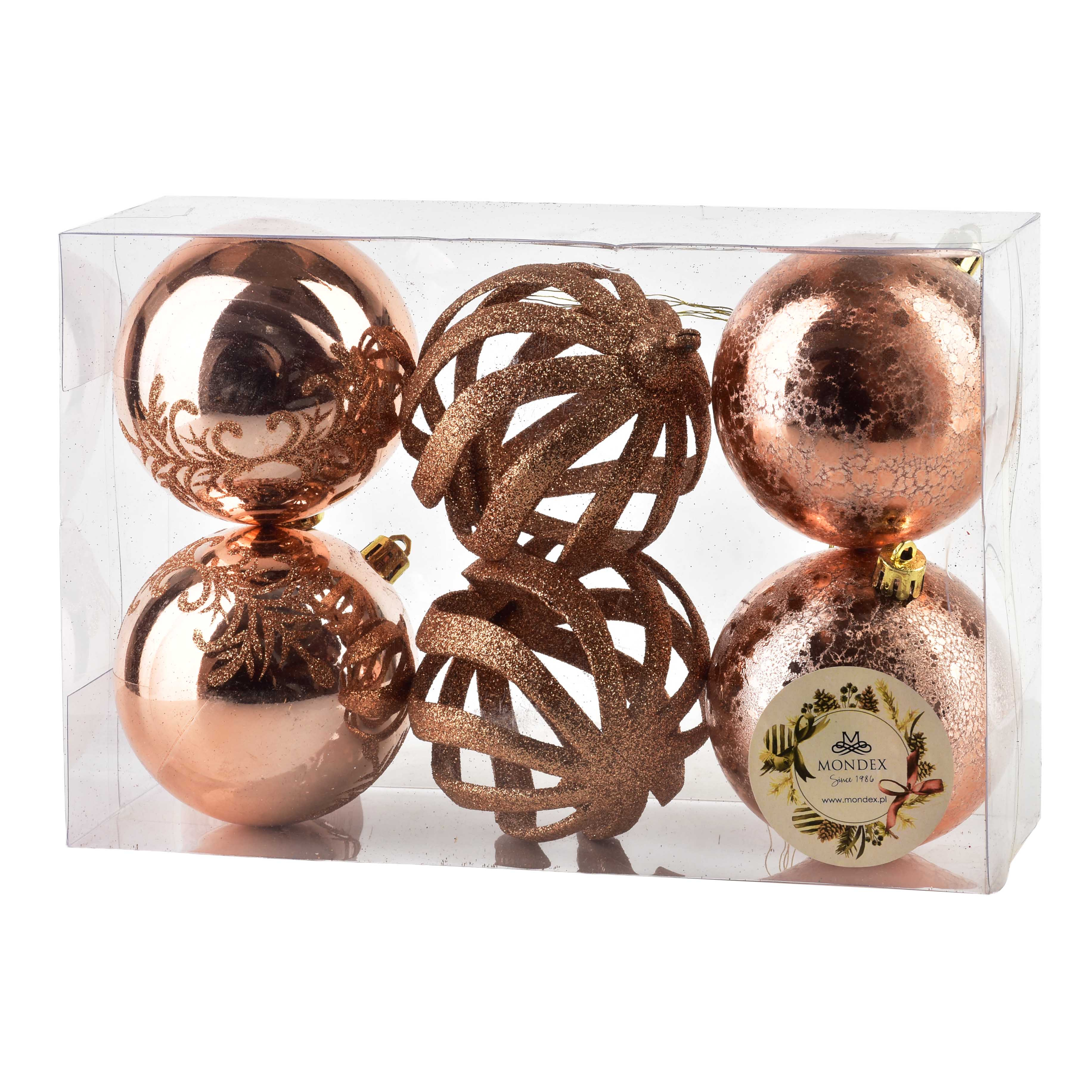 Joulupallot SANTA LILA 6 kpl, muovi, Ø 8 cm