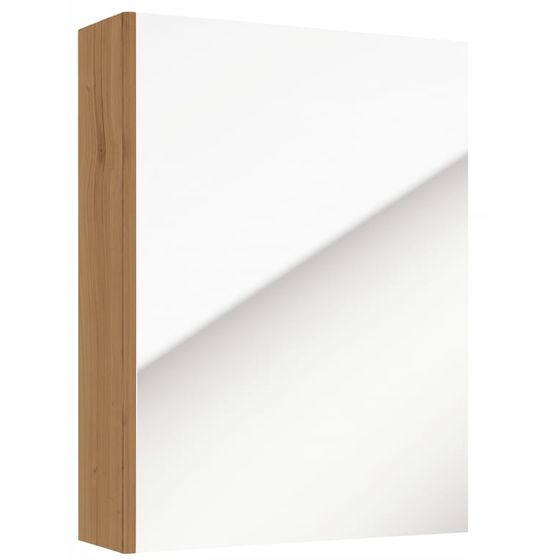 Kylpyhuonekaappi peilillä 60x50x15cm, kapea, riippuva, askartelutammea Salsa