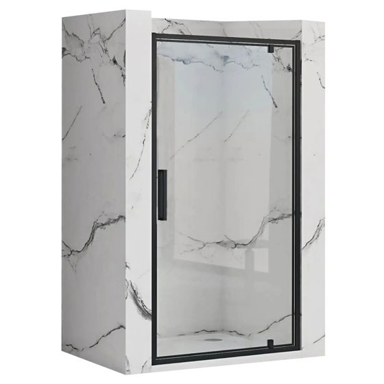 REA suihkuovi RAPID SWING 100 musta, 2, 5X100, 5X195CM