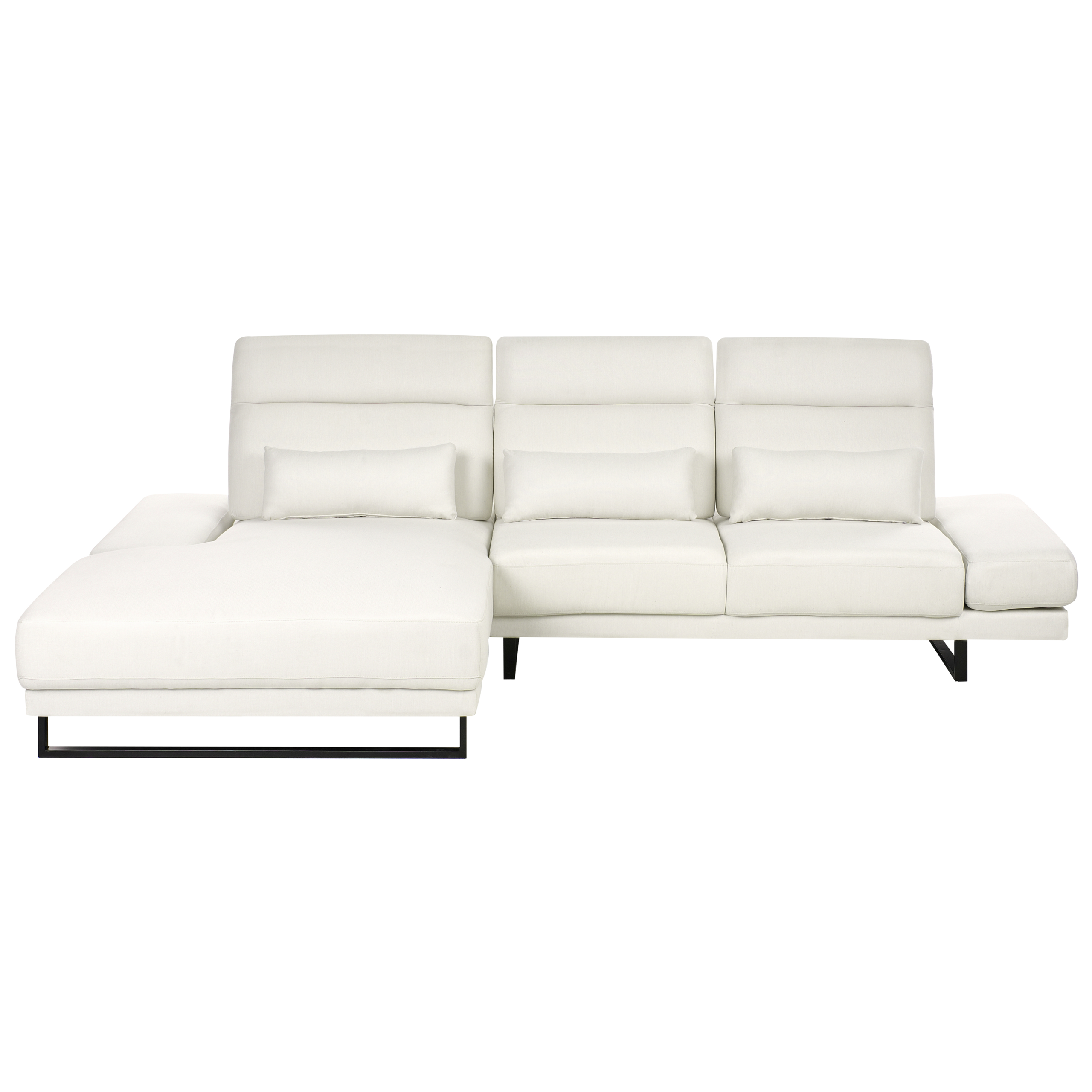 Kulmasohva IKAST kangas Luonnonvalkoinen 4-istuttava Oikea