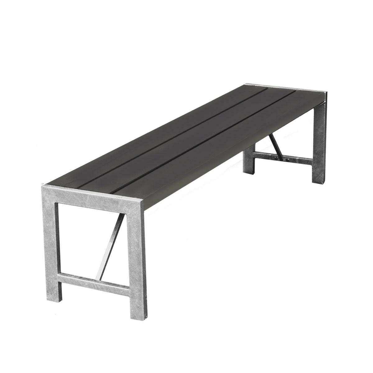 Penkki H-malli, 180 cm, antrasiitti non-wood ja galvanoitu runko Hortus