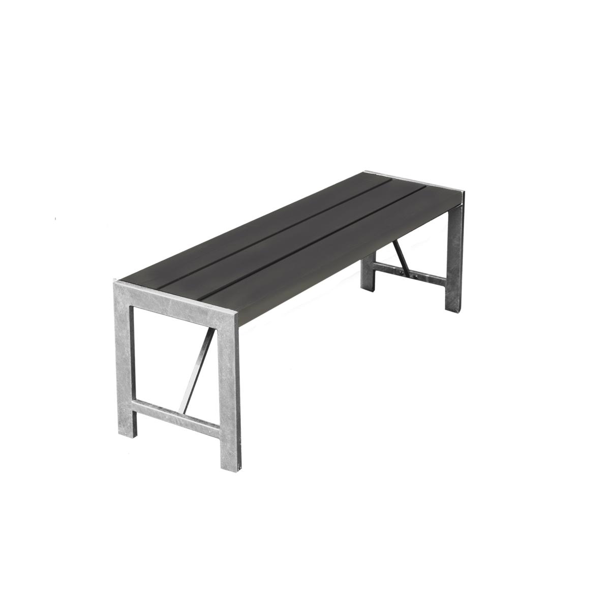 Penkki H-malli, 123 cm, antrasiitti non-wood ja galvanoitu runko Hortus