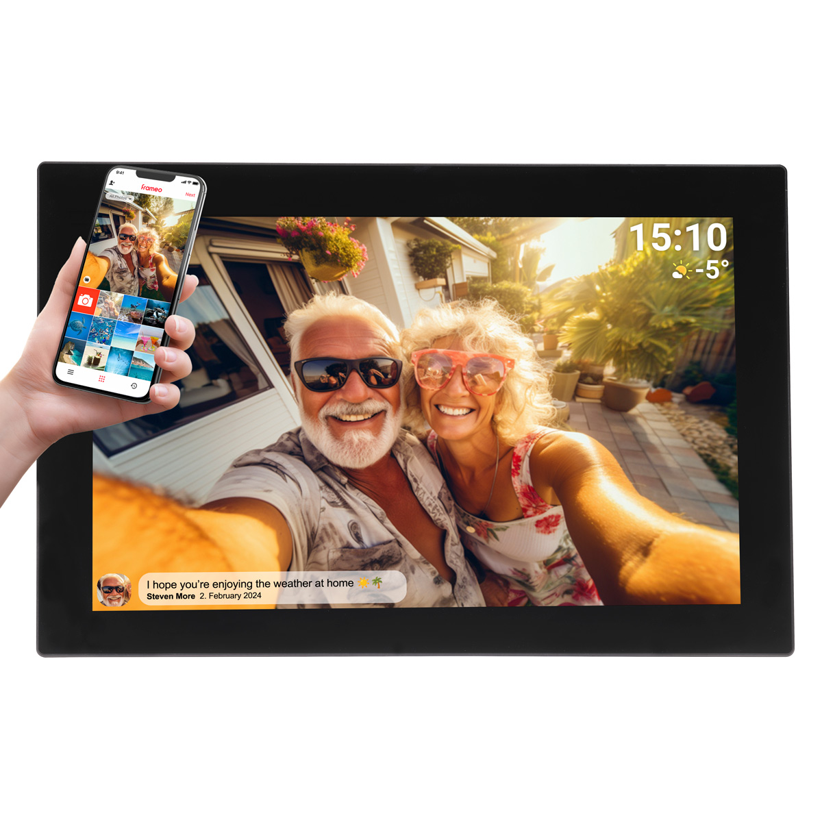 Denver PFF-1037BMK3 Digitaalinen valokuvakehys Musta