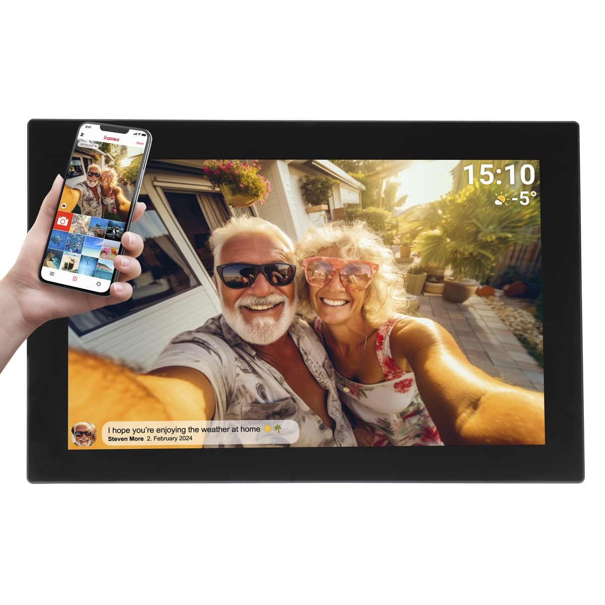 Denver PFF-1037BMK3 Digitaalinen valokuvakehys Musta