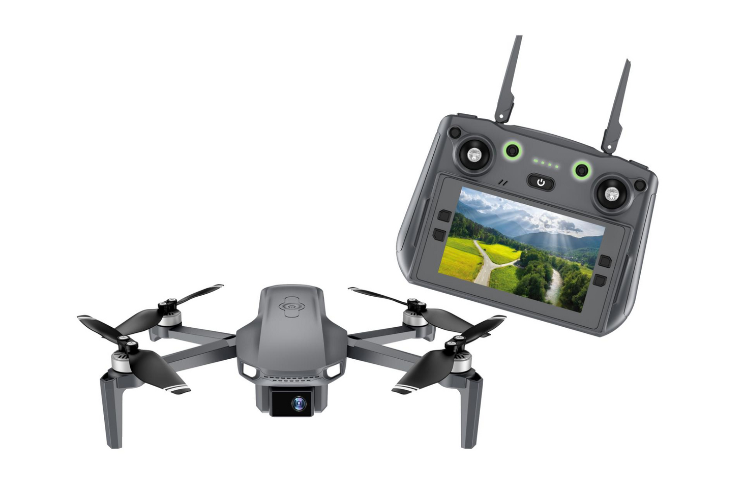 Denver DCG-3572 GPS-kamera-drone harjattomilla moottoreilla