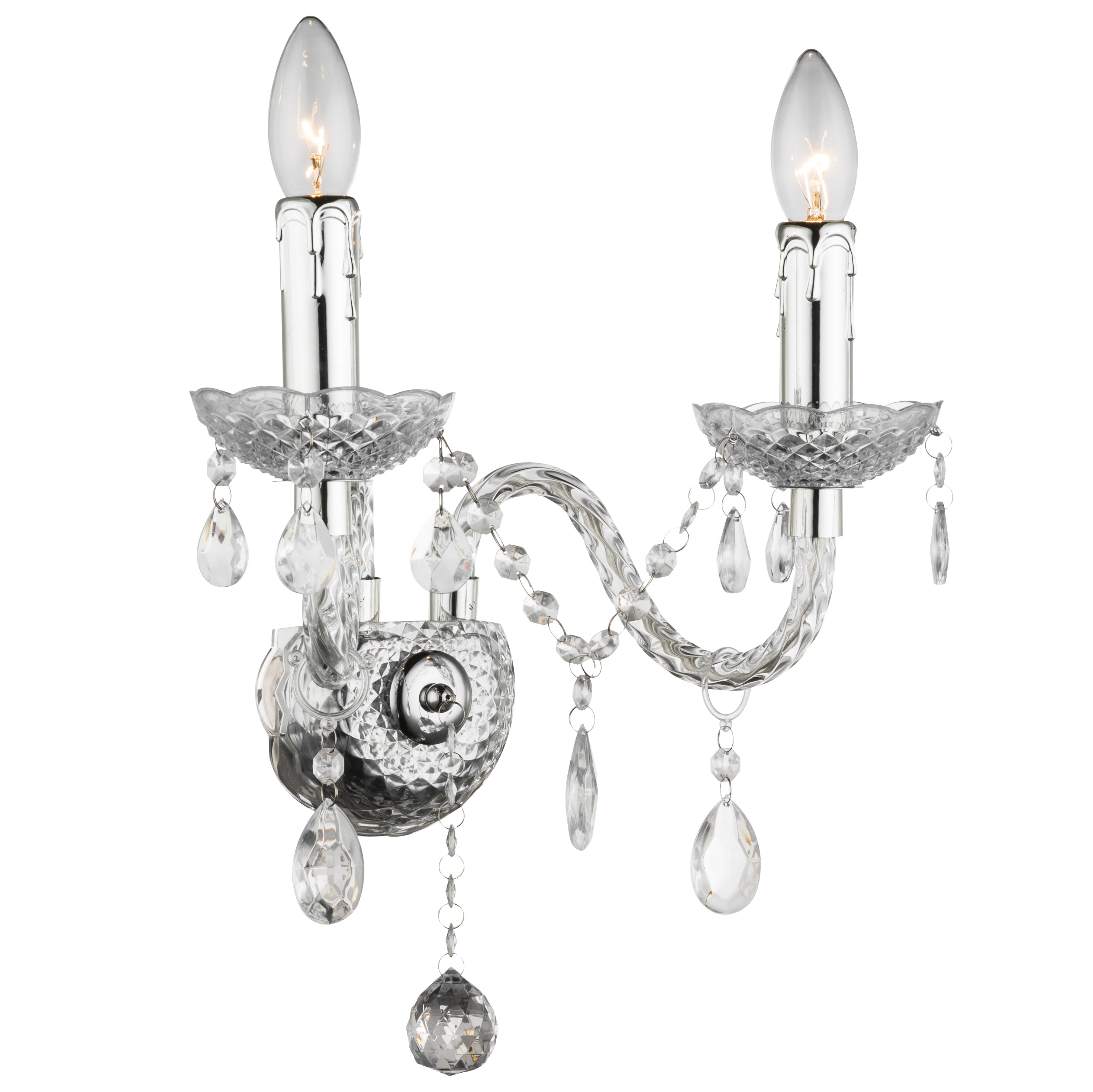 TOOLIGHT seinävalaisin EBT017-2W läpinäkyvä, 18X40X36CM