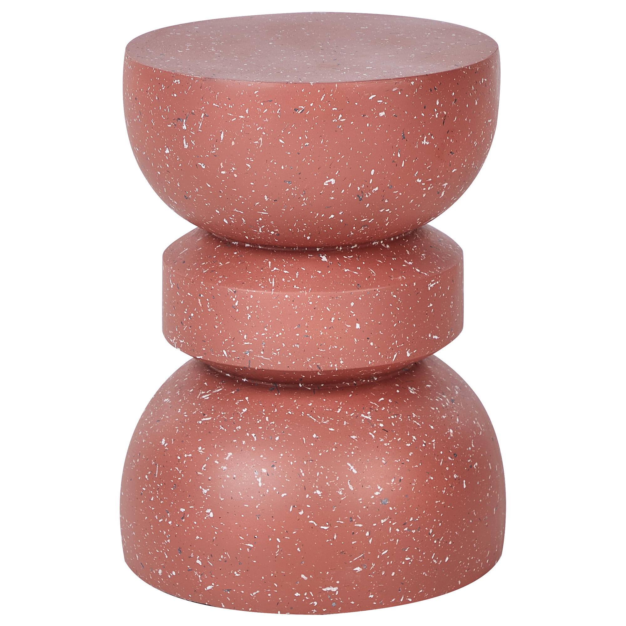 Sivupöytä FALIRO 37 cm 37 cm Terrazzo-kuvio Punainen