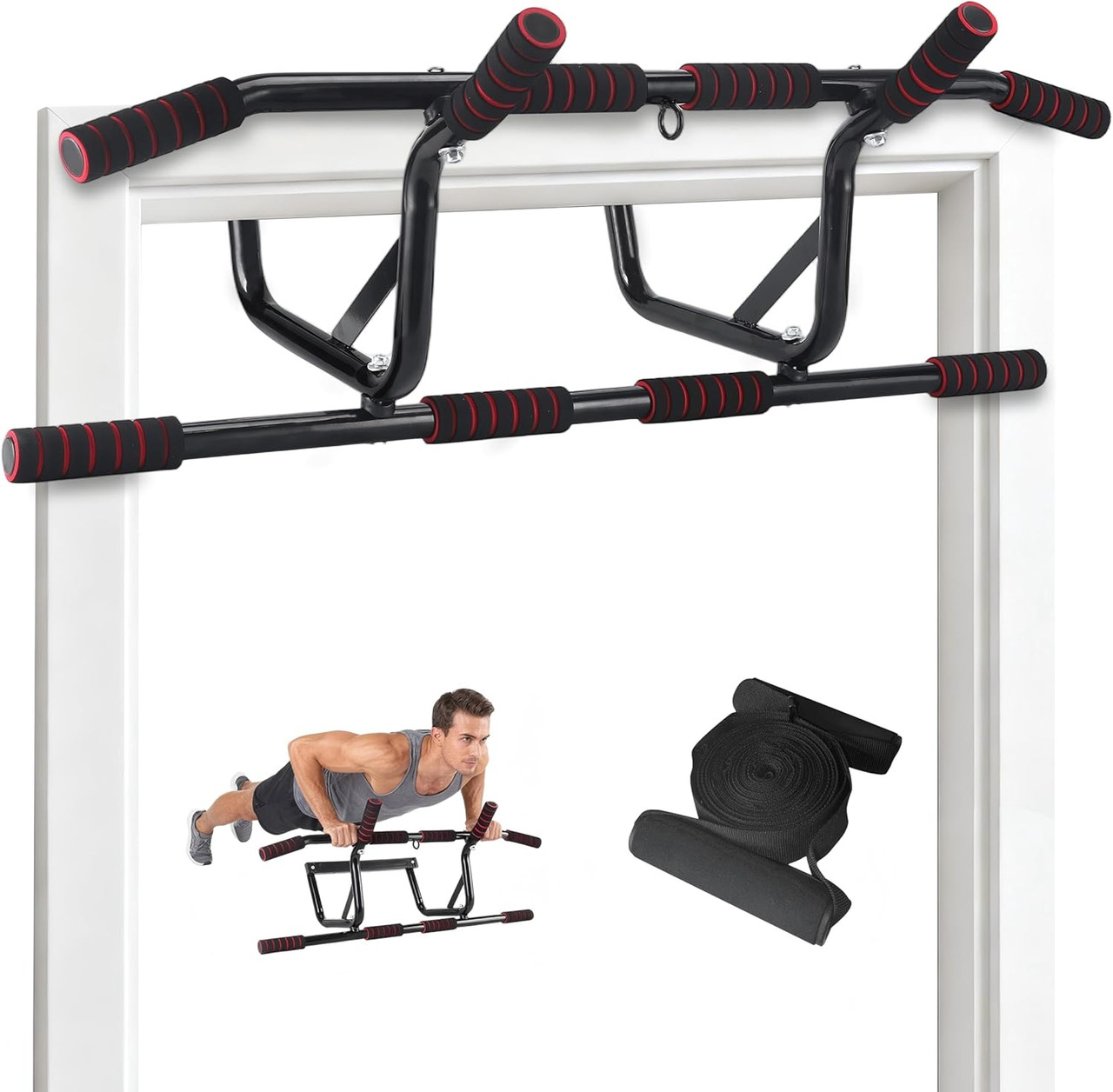 NETTLIFE Ovengrip - Ovenkahvat, ei ruuveja - Pehmustetut, liukumattomat kahvat - Ovenkahva harjoitusväline, 80-90 cm