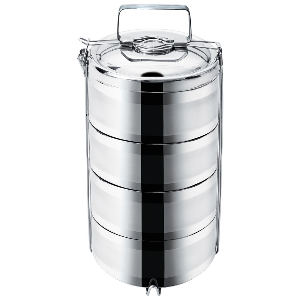Lämpöteräksinen lounasrasia, 4-tasoinen, 4 x 1,1 l