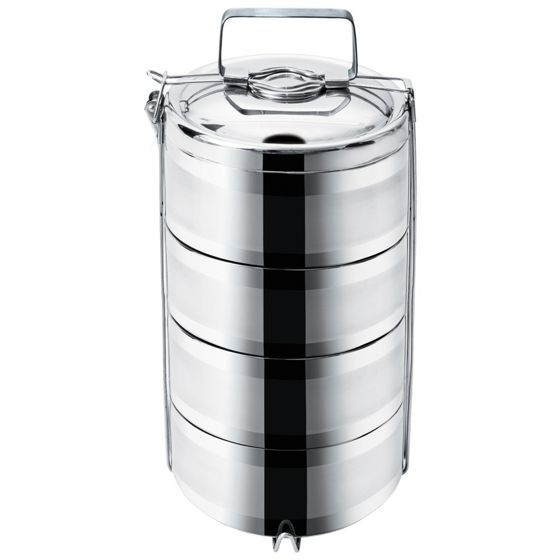 Lämpöteräksinen lounasrasia, 4-tasoinen, 4 x 1,1 l