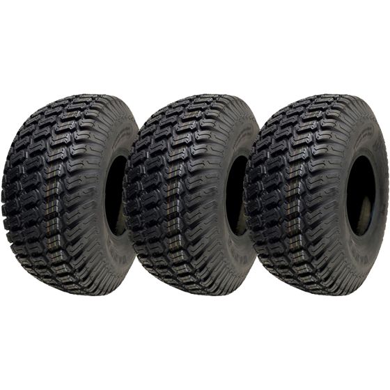 15x6.00-6 ruohonleikkurin nurmikkorenkaat, ajettavalle ruohonleikkurille, ilman sisäkumia, P332, 4-kerroksiset (3 kpl:n sarja)