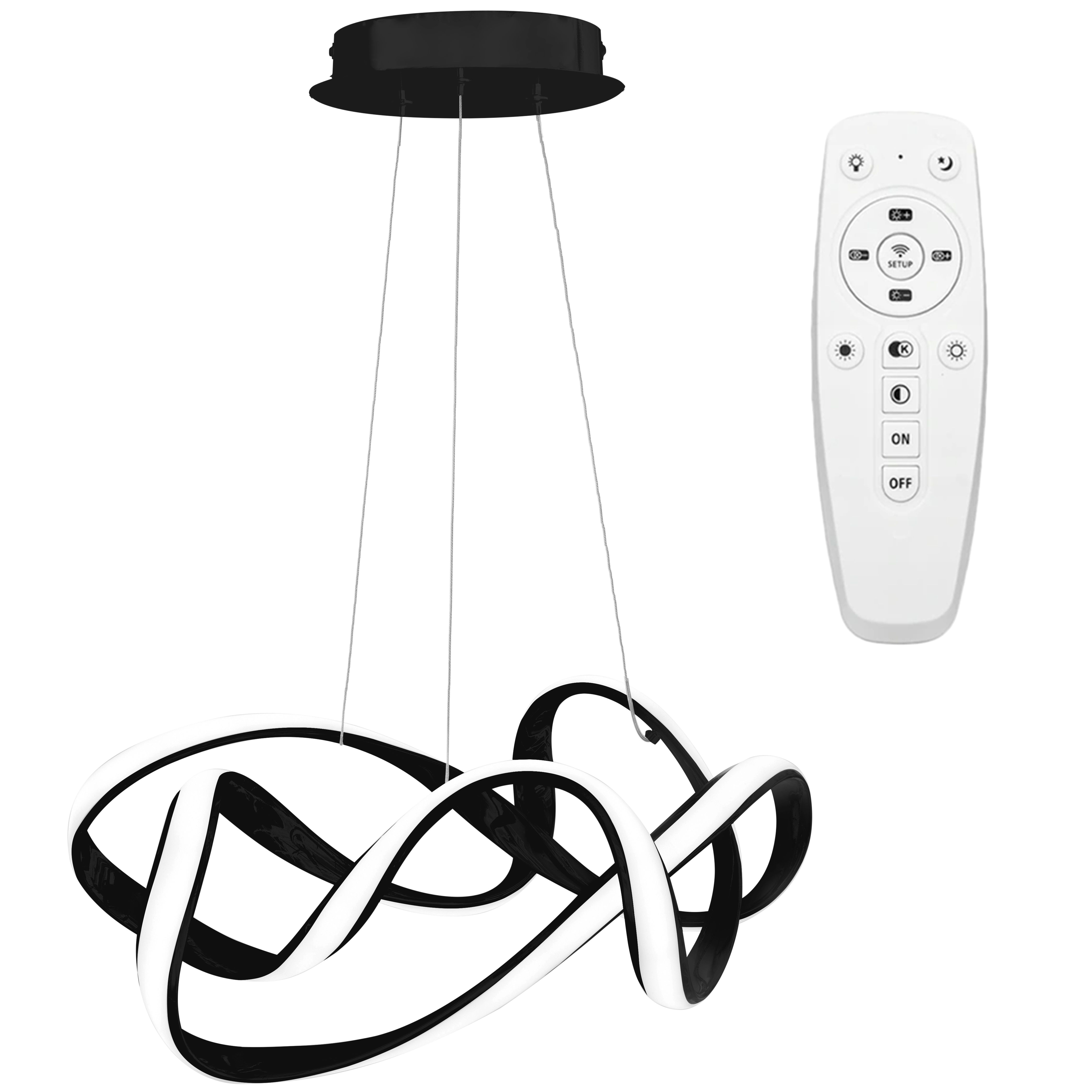 TOOLIGHT riippuva kattovalaisin LED APP820-CP EVE musta, 20x49x90cm