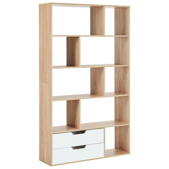 Kirjahylly WADENA 185 cm Ruskea/valkoinen