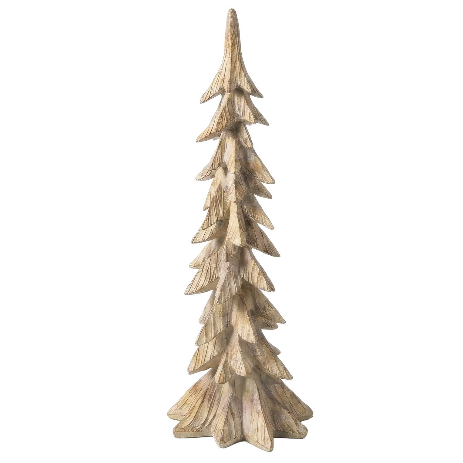 Joulukuusifiguuri SANTA LILA vaalea polyresiini 26x24x62, 5 cm