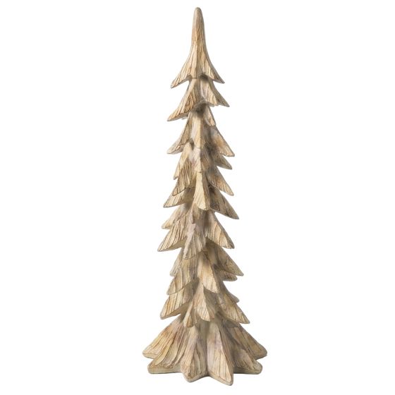 Joulukuusifiguuri SANTA LILA vaalea polyresiini 26x24x62, 5 cm