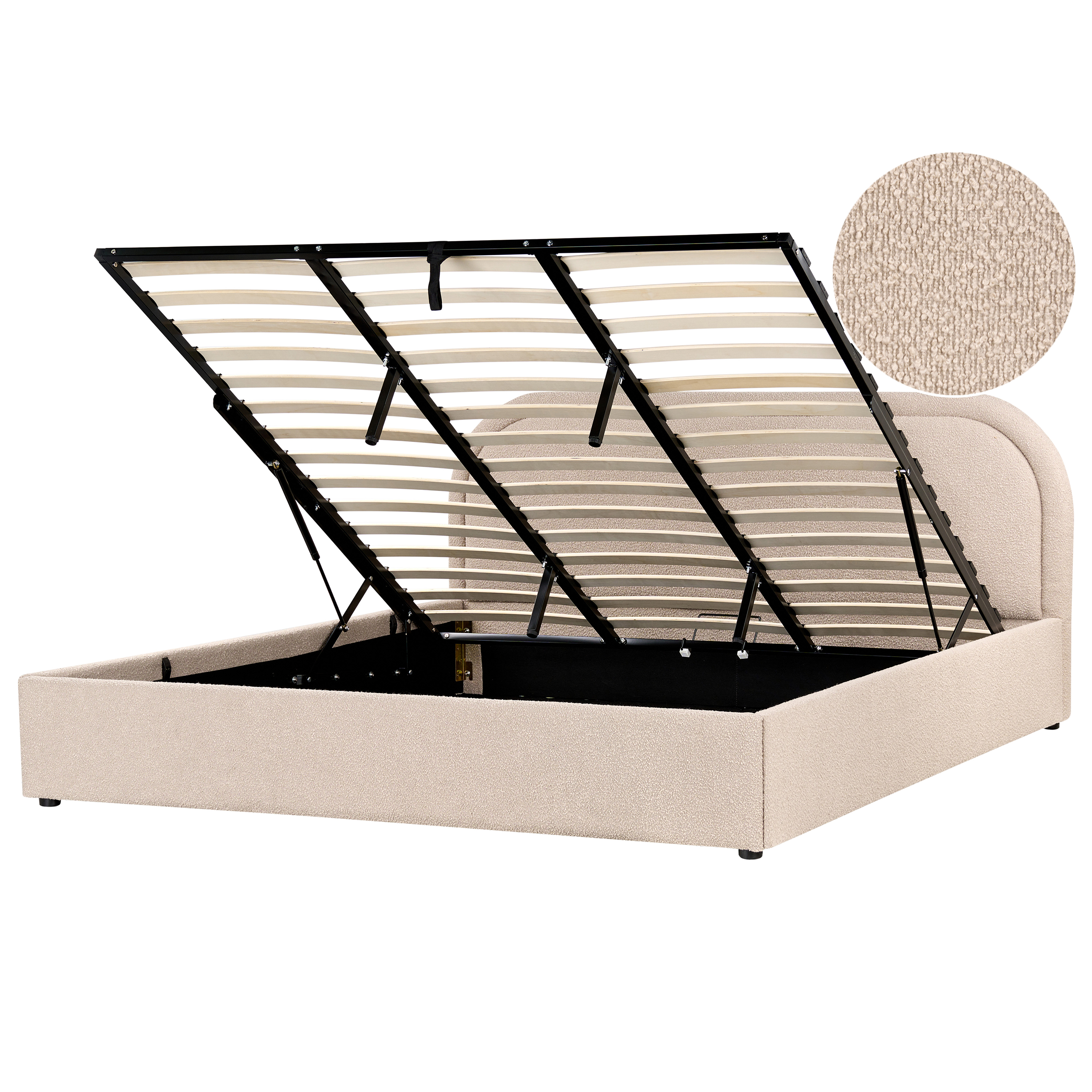 Sänky säilytystilalla buklee QUILLIEN 180 x 200 cm Beige