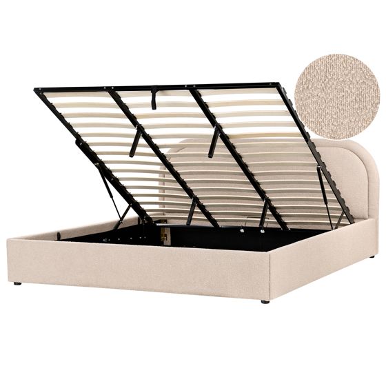 Sänky säilytystilalla buklee QUILLIEN 180 x 200 cm Beige