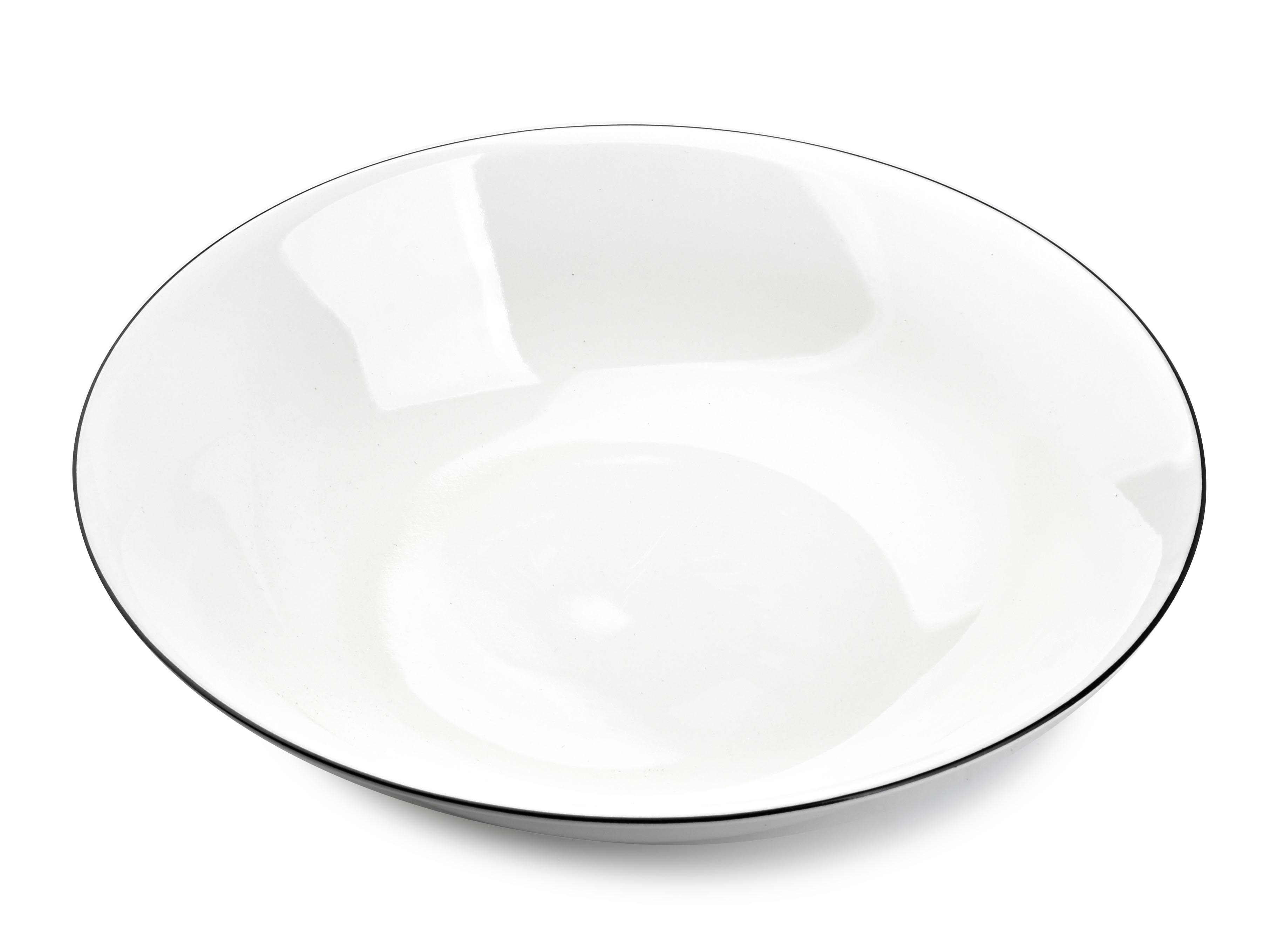 Pastalautanen Posliini Mondex Simple 26,3 cm Valkoinen/Musta 1 kpl