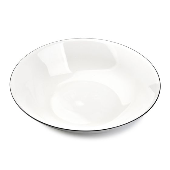 Pastalautanen Posliini Mondex Simple 26,3 cm Valkoinen/Musta 1 kpl