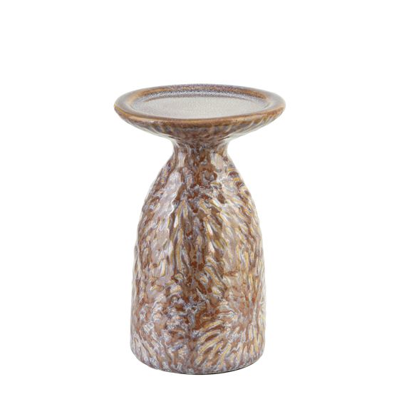 Kynttilänpidin keraaminen Mondex Yarine 10.5x8.5x16.5 beige 1kpl