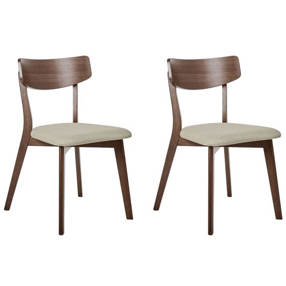 Ruokatuolisetti 2 kpl HOPE puu Tummanruskea/beige