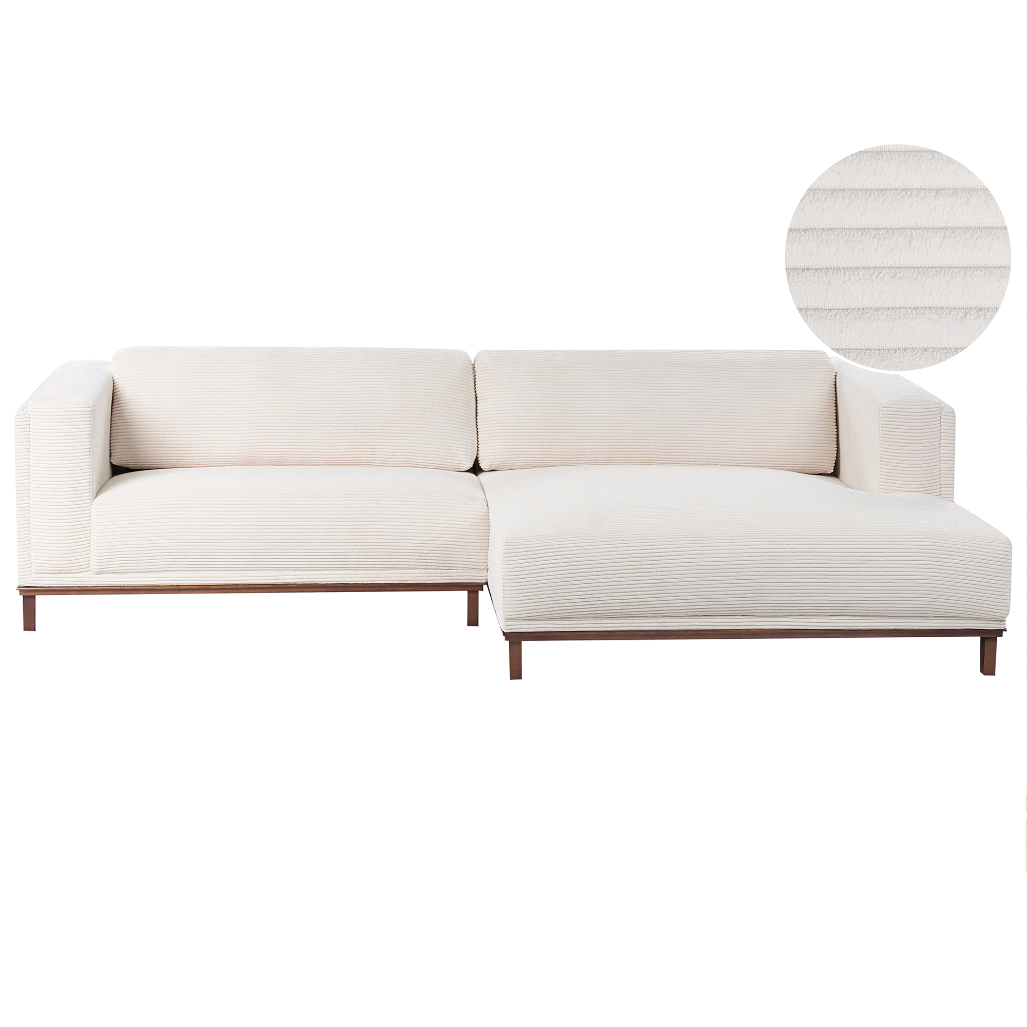 Kulmasohva 4-istuttava VENG vakosametti Vaaleanbeige Vasen