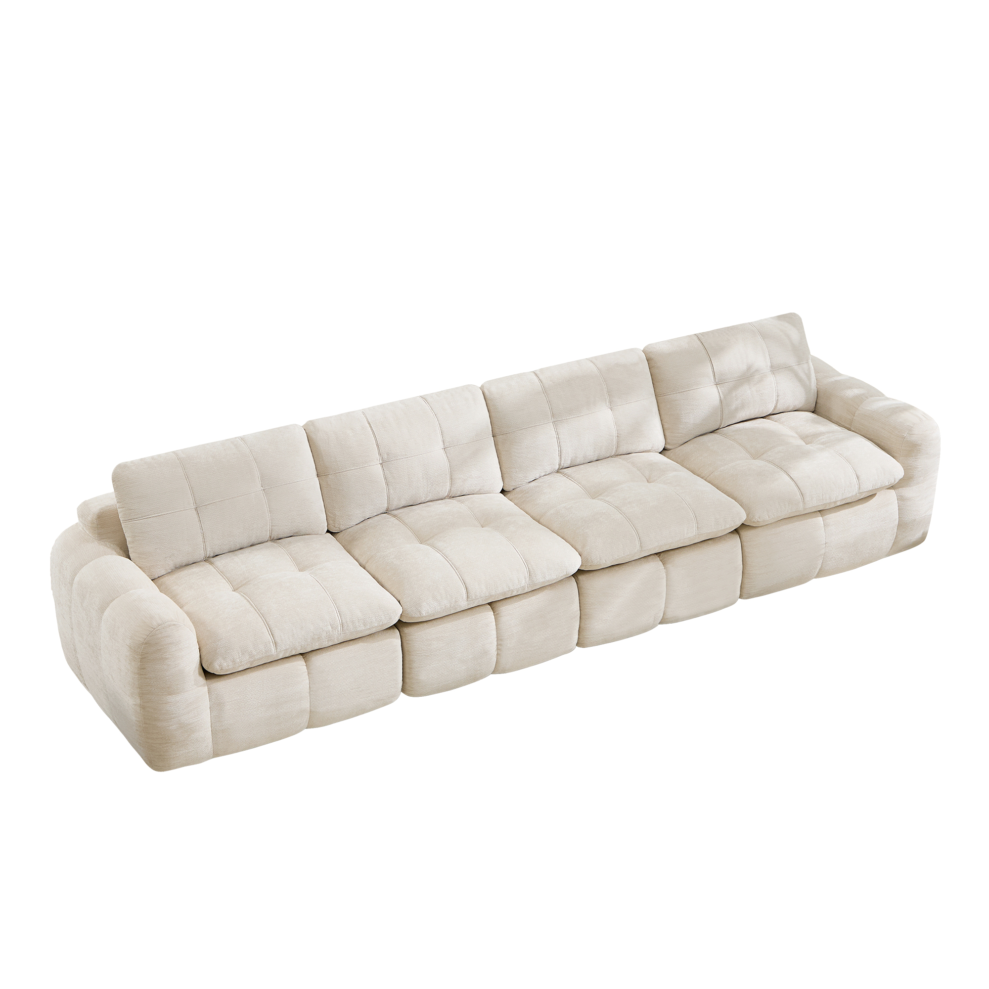 moduulisohva 4-paikkainen beige chenille skandinaavinen säilytystilalla varustettu