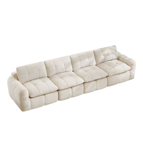 moduulisohva 4-paikkainen beige chenille skandinaavinen säilytystilalla varustettu
