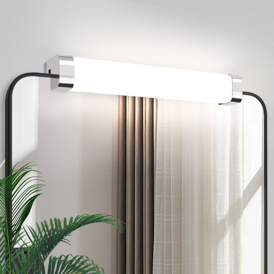 NETTLIFE LED - peiliseinävalaisin 10 W:n pistorasialla, 2 kpl:n setti, neutraali valkoinen 4000K, kromi