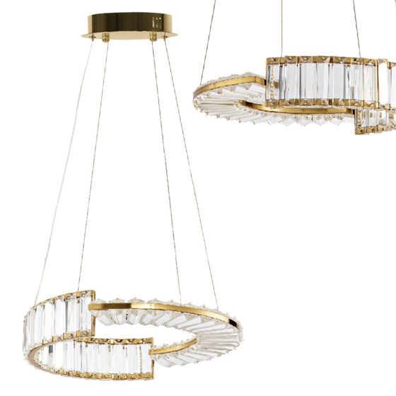 TOOLIGHT riippuva kattovalaisin LED APP1526-CP40 kulta, 40x40x90cm