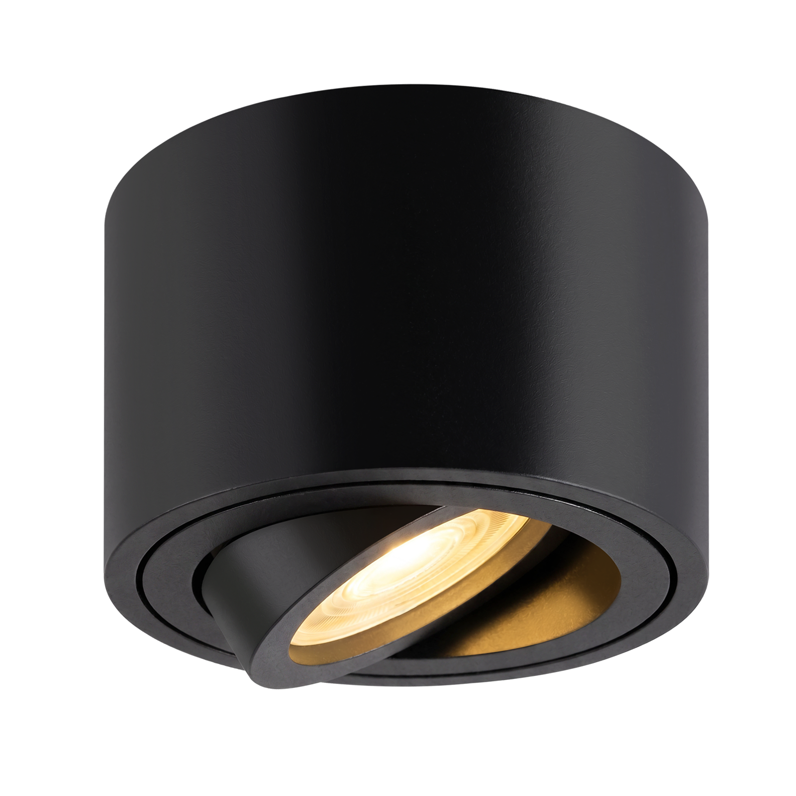 NETTLIFE 4 himmennettävän valkoisen pinta-asennettavan LED-kohdevalon setti, 3CCT 3000K-6500K, erittäin litteä Ø80x50mm, 30° säädettävä
