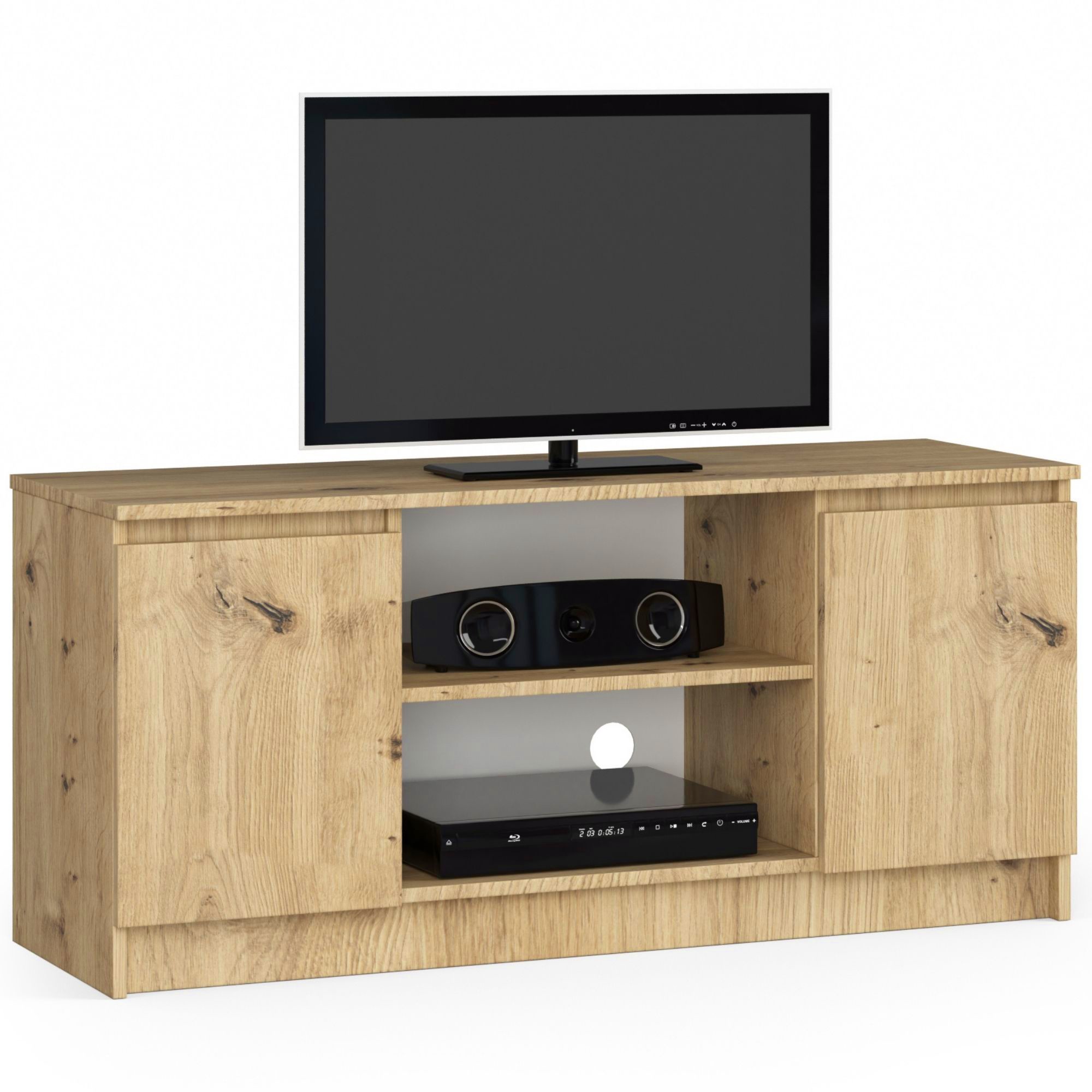 Akord TV-taso 2 ovea 1 hylly Artisan-tammi 120x40x55