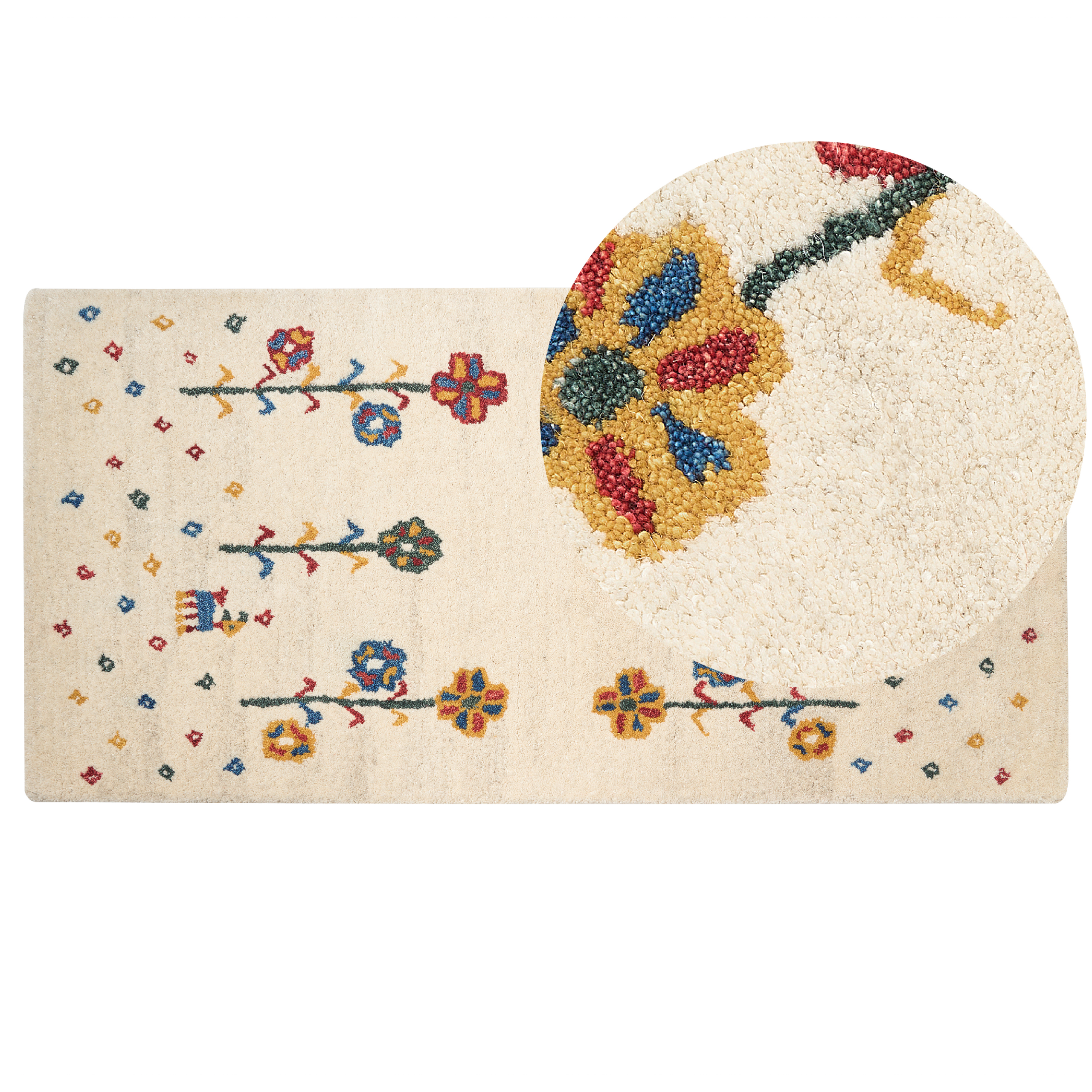 Matto HUSUNLU Beige 80 x 150 cm gabbeh Villa