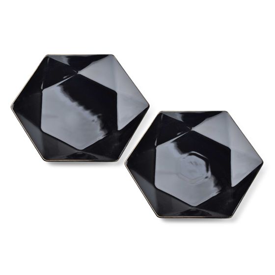 Ruokalautanen posliini Affekdesign Ralph 32,5x28,5x3 musta 2 kpl