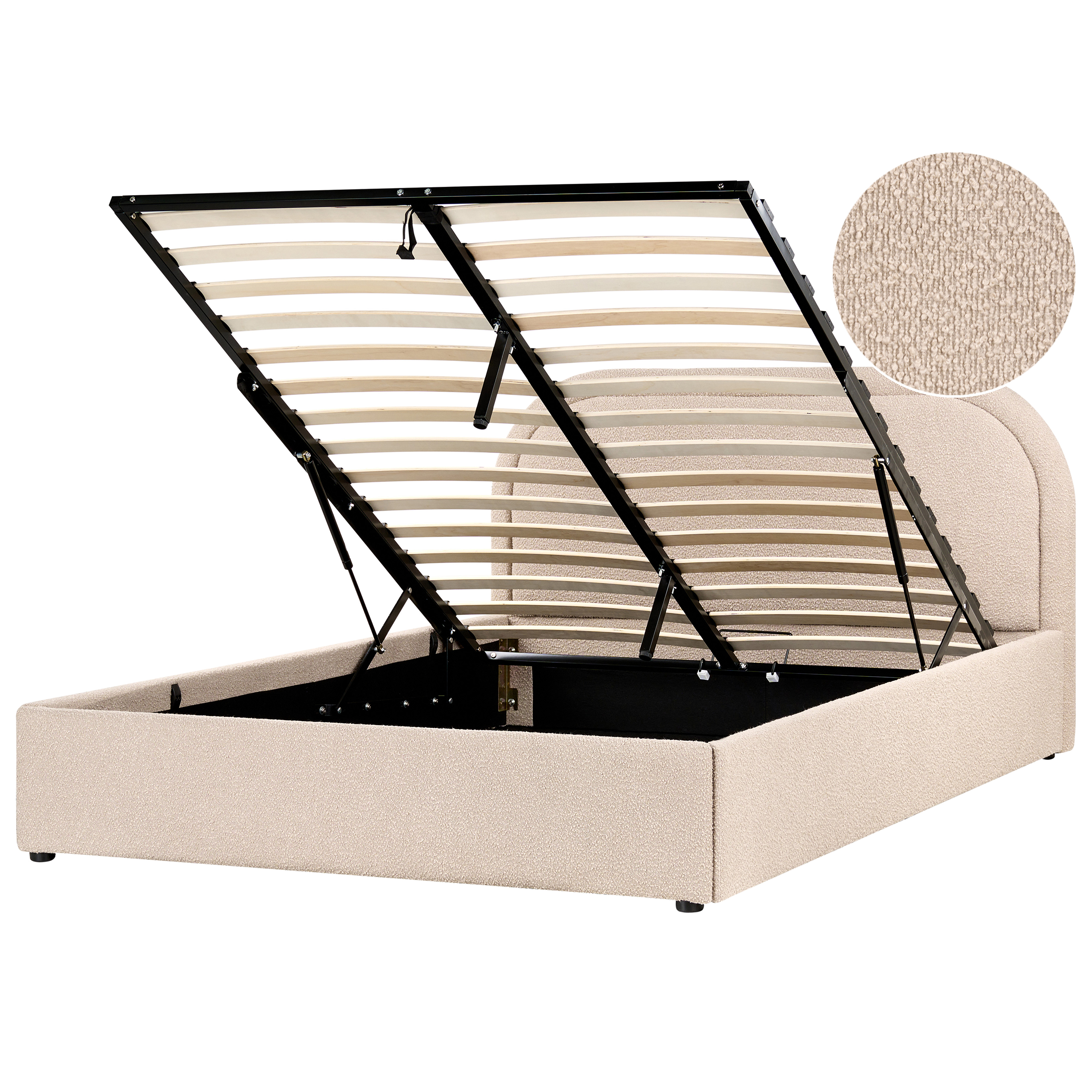 Sänky säilytystilalla buklee QUILLIEN 140 x 200 cm Beige