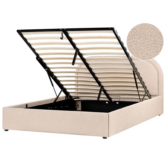 Sänky säilytystilalla buklee QUILLIEN 140 x 200 cm Beige