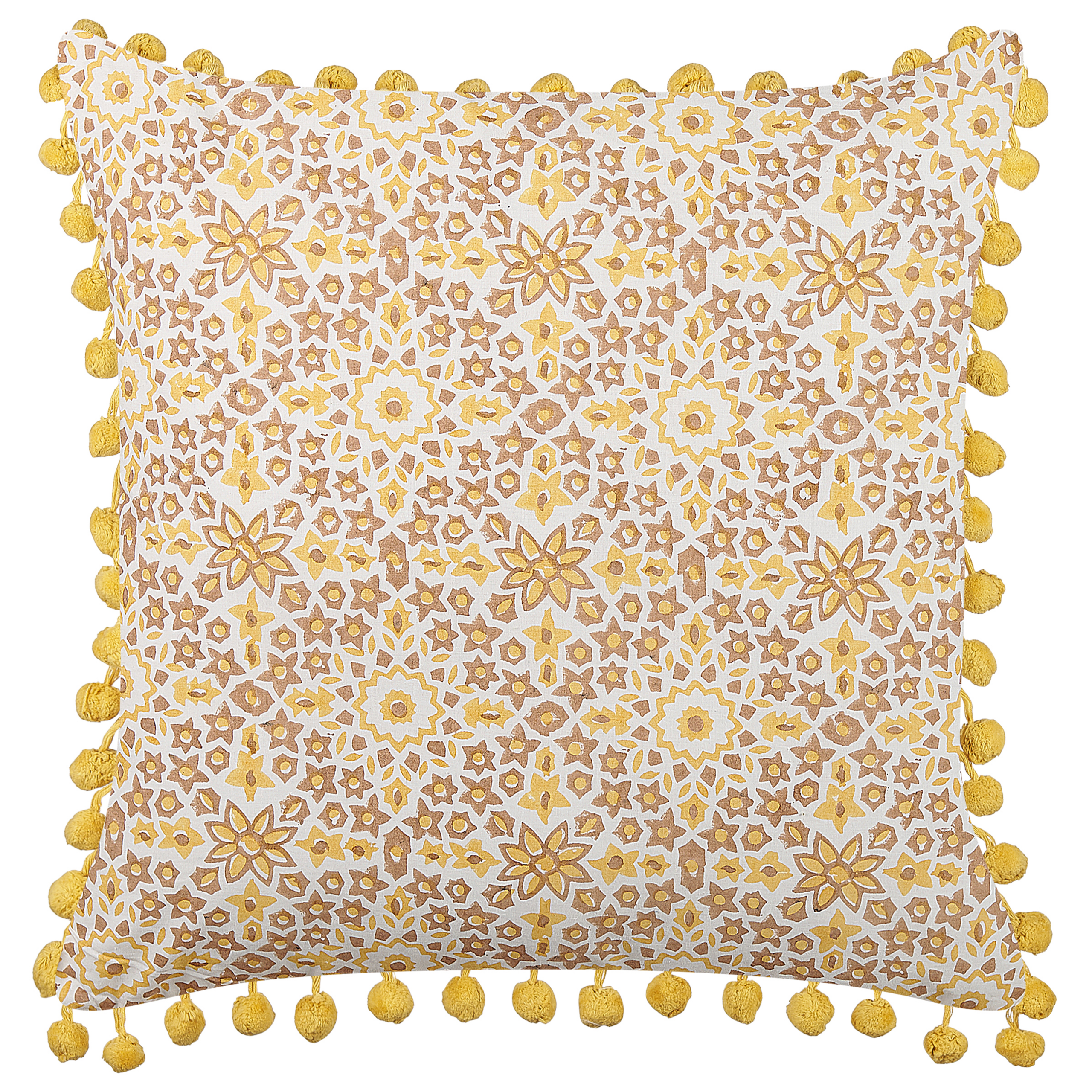Koristetyyny LYCROIS 45 x 45 cm Puuvilla Keltainen Kukkakuvio
