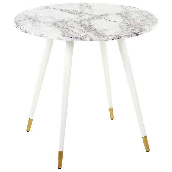 Ruokapöytä GUTIERE Valkoinen marmorikuvio 80 cm 80 cm