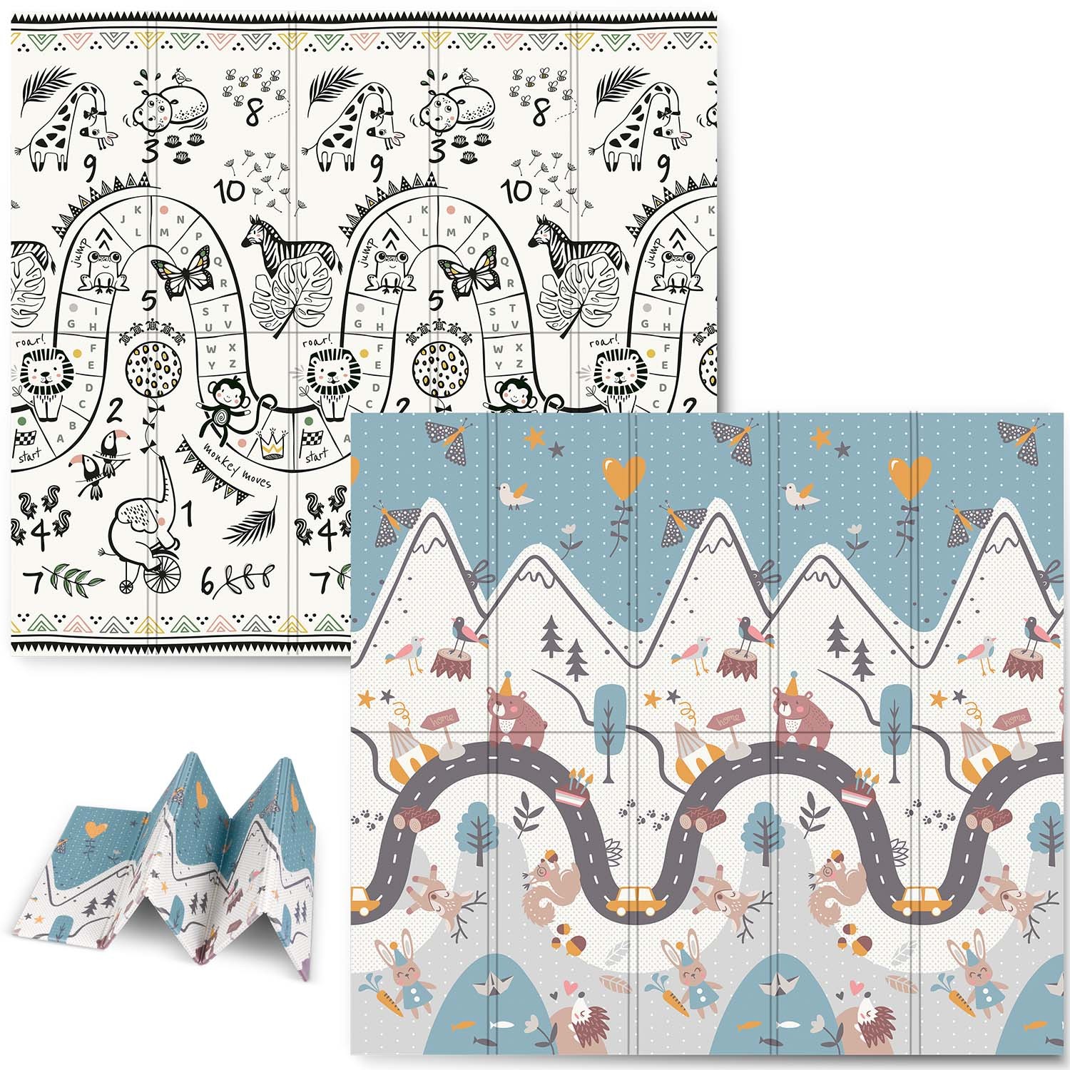 Nukido NK-340 Taitettava vaahtomuovista valmistettu koulutusmatto 200 x 180 x 1 cm