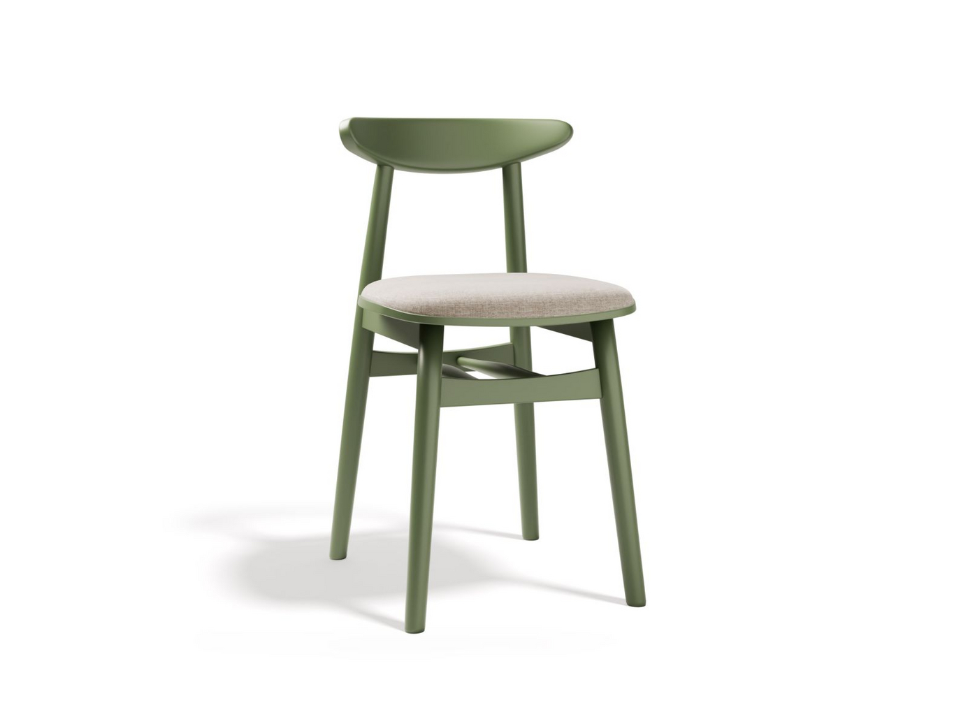 Cosmopolitan Design tuolit, 2 kpl, Bony, 1-istuttava, 42 × 47 × 80 cm, BABEL, vaaleanvihreät jalat, hiekka