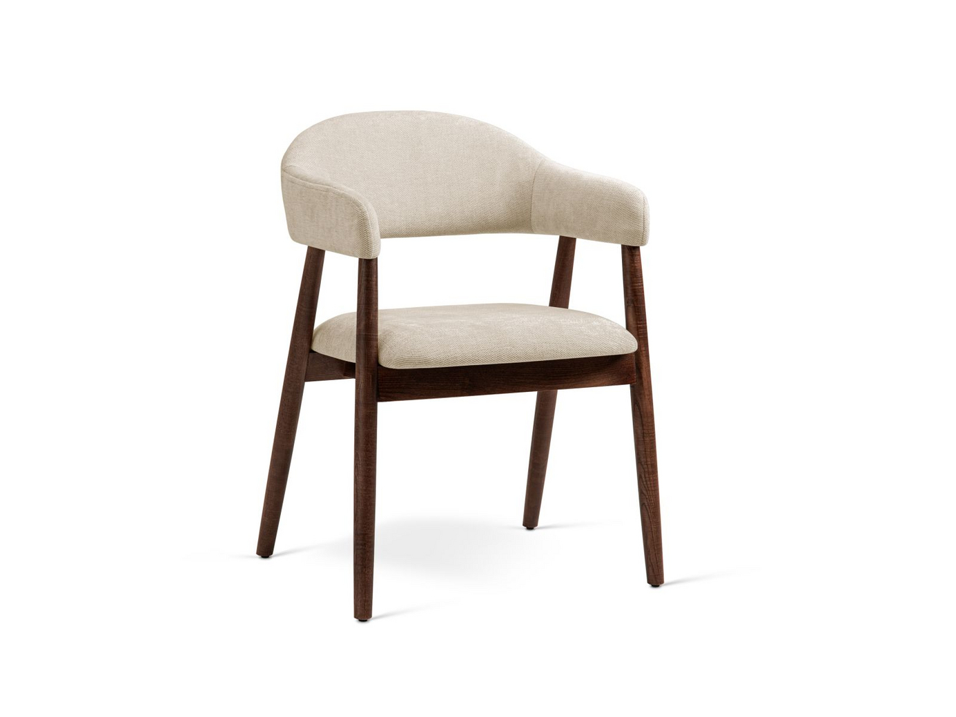 Cosmopolitan Design tuolit, 2 kpl, Adra, 1-istuttava, 56 × 59 × 77 cm, Rebel, mustat pyökkijalat, beige