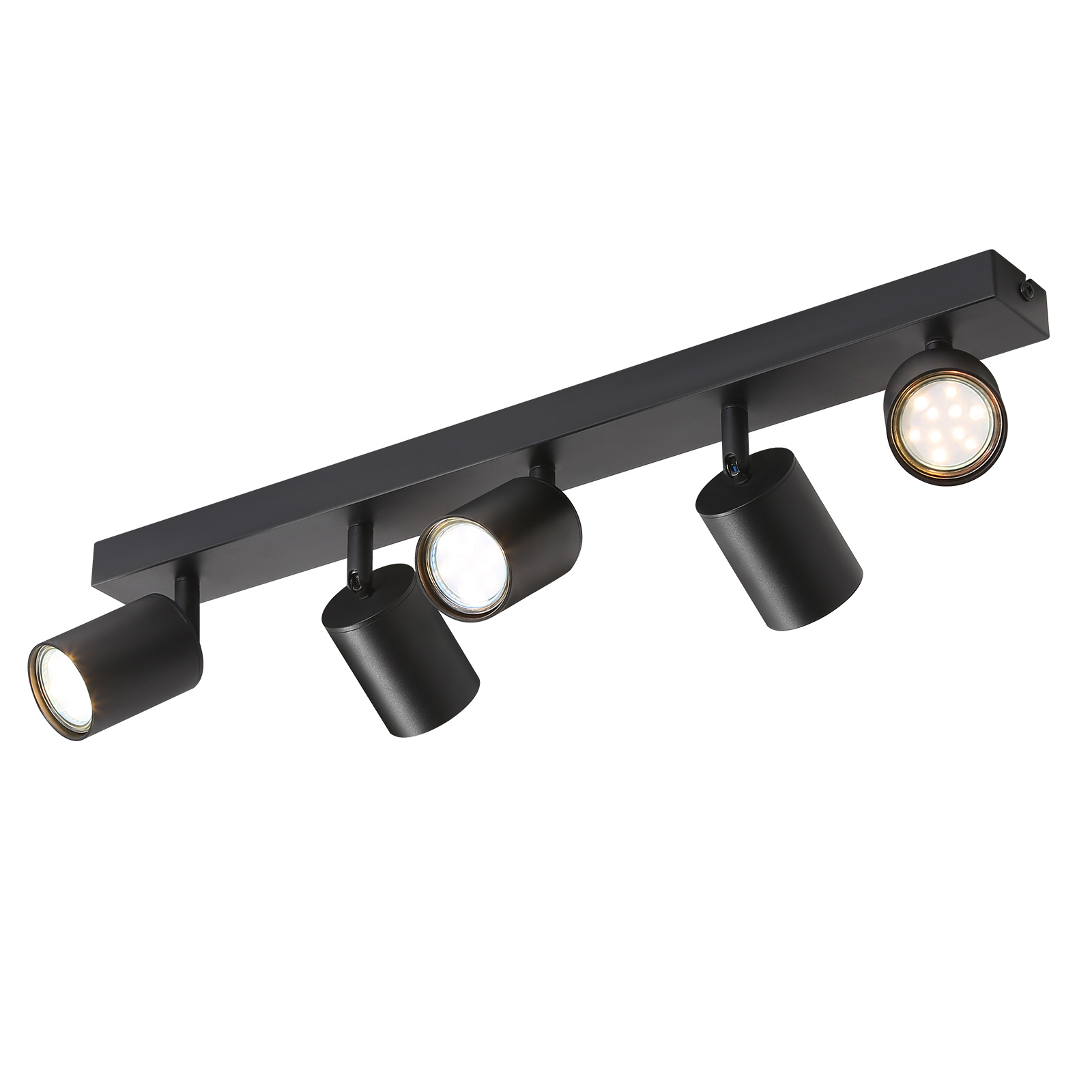 NETTLIFE mustat LED-kattospottivalot GU10 350° kääntyvät modernit eteiseen, olohuoneeseen, makuuhuoneeseen, ilman lamppua