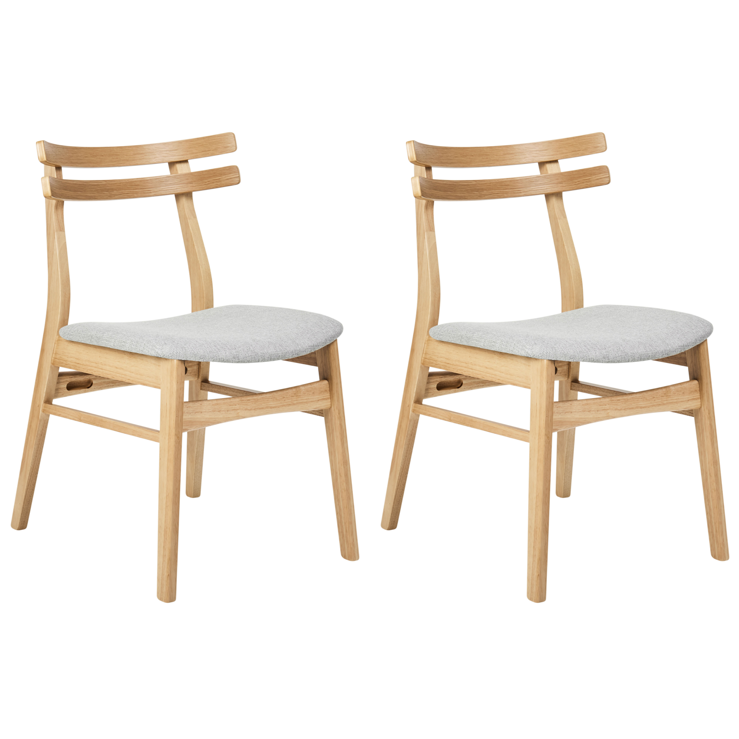 Ruokatuolisetti 2 kpl CYNTHIANA puu Vaaleanharmaa